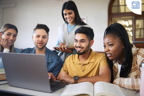 international people are watching webinar